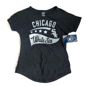 Genuine Merchandise Chicago White Sox Short Sleeve Black T Shirt Girls S (7-8)